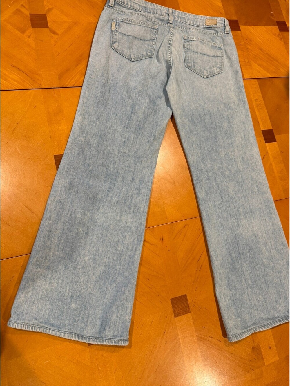 PAIGE Bentley Jeans Womens 29 Light Wash Wide Leg Trouser Stretch Denim 30x28 - Picture 2 of 10